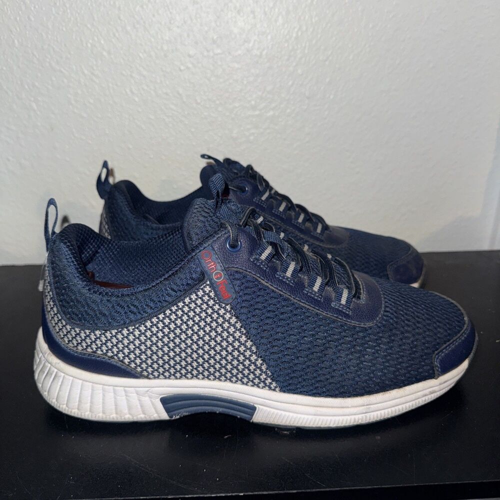Orthofeet Edgewater 616 Men's Size 8.5 Blue Comfort Shoes Sneakers
